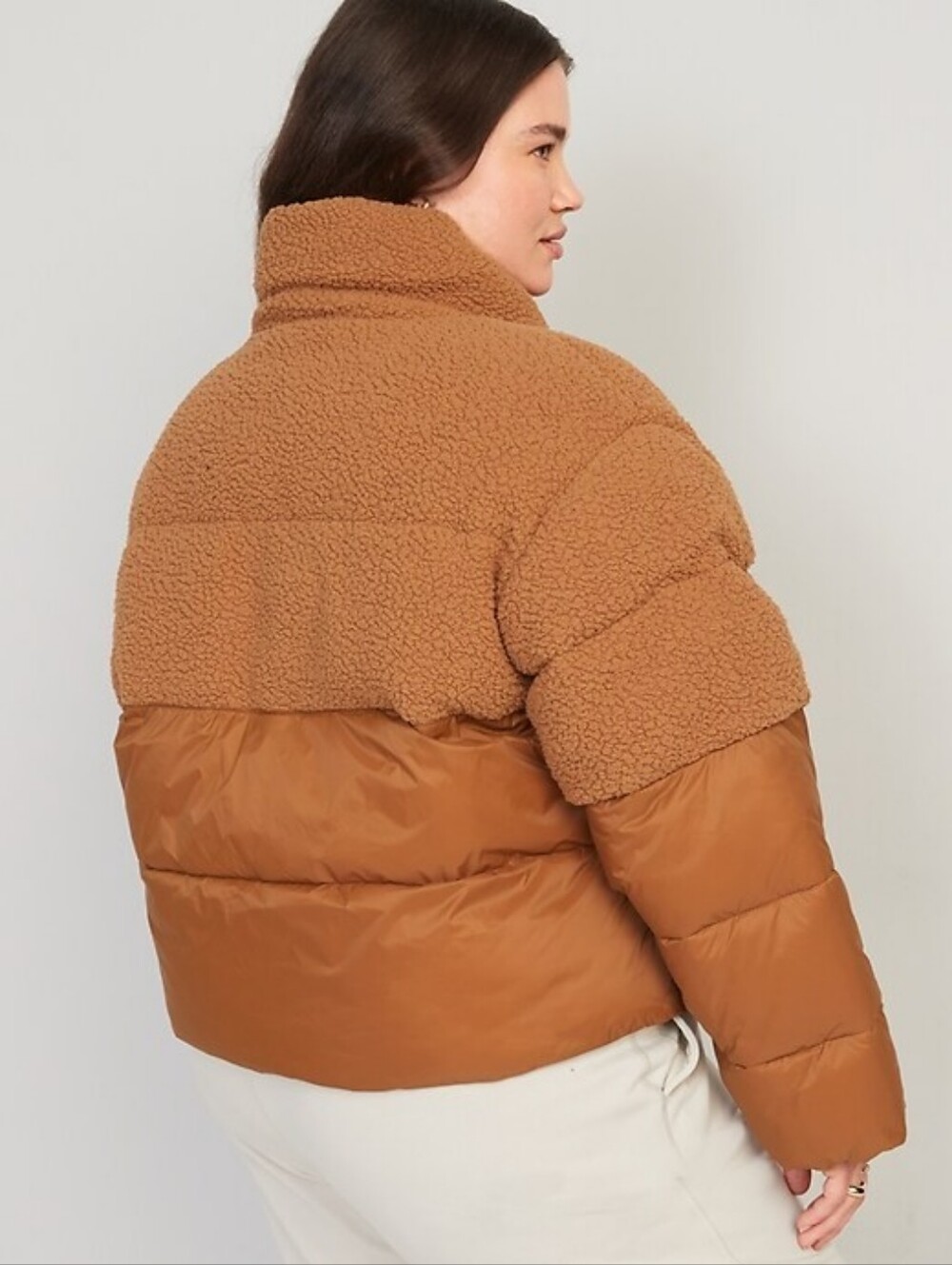 Women’s Camel Sherpa Puffer Jacket - Picture 4 of 4